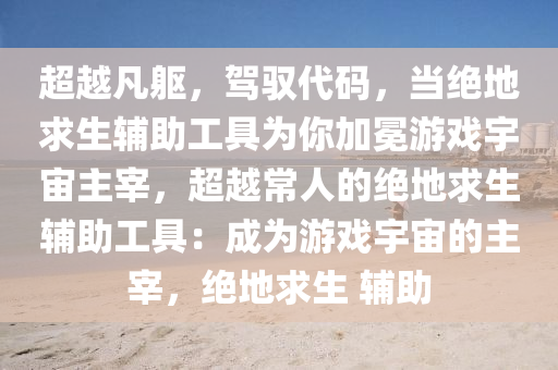 超越凡躯，驾驭代码，当绝地求生辅助工具为你加冕游戏宇宙主宰，超越常人的绝地求生辅助工具：成为游戏宇宙的主宰，绝地求生 辅助