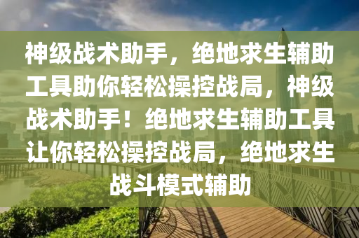 神级战术助手，绝地求生辅助工具助你轻松操控战局，神级战术助手！绝地求生辅助工具让你轻松操控战局，绝地求生战斗模式辅助