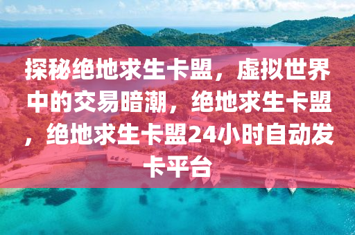 探秘绝地求生卡盟，虚拟世界中的交易暗潮，绝地求生卡盟，绝地求生卡盟24小时自动发卡平台