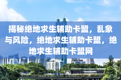 揭秘绝地求生辅助卡盟，乱象与风险，绝地求生辅助卡盟，绝地求生辅助卡盟网