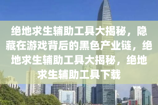 绝地求生辅助工具大揭秘，隐藏在游戏背后的黑色产业链，绝地求生辅助工具大揭秘，绝地求生辅助工具下载