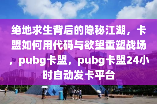 绝地求生背后的隐秘江湖，卡盟如何用代码与欲望重塑战场，pubg卡盟，pubg卡盟24小时自动发卡平台