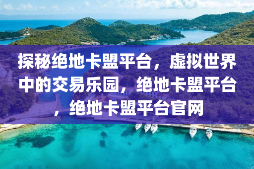 探秘绝地卡盟平台，虚拟世界中的交易乐园，绝地卡盟平台，绝地卡盟平台官网