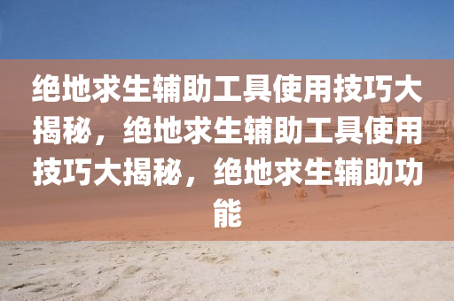 绝地求生辅助工具使用技巧大揭秘，绝地求生辅助工具使用技巧大揭秘，绝地求生辅助功能