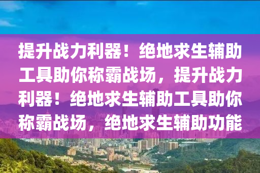提升战力利器！绝地求生辅助工具助你称霸战场，提升战力利器！绝地求生辅助工具助你称霸战场，绝地求生辅助功能