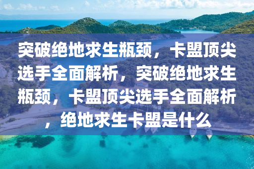 突破绝地求生瓶颈，卡盟顶尖选手全面解析，突破绝地求生瓶颈，卡盟顶尖选手全面解析，绝地求生卡盟是什么