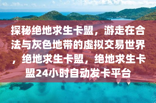 探秘绝地求生卡盟，游走在合法与灰色地带的虚拟交易世界，绝地求生卡盟，绝地求生卡盟24小时自动发卡平台