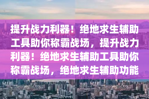 提升战力利器！绝地求生辅助工具助你称霸战场，提升战力利器！绝地求生辅助工具助你称霸战场，绝地求生辅助功能