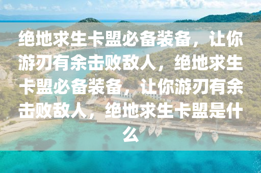 绝地求生卡盟必备装备，让你游刃有余击败敌人，绝地求生卡盟必备装备，让你游刃有余击败敌人，绝地求生卡盟是什么