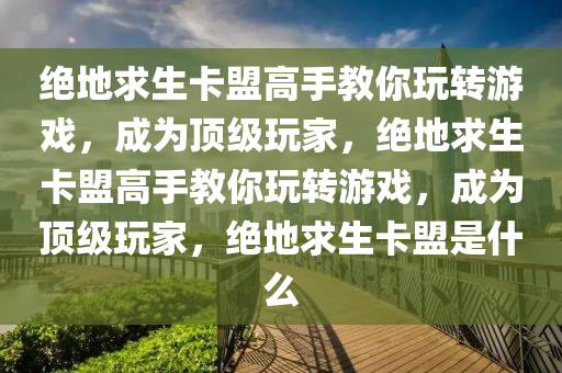 绝地求生卡盟高手教你玩转游戏，成为顶级玩家，绝地求生卡盟高手教你玩转游戏，成为顶级玩家，绝地求生卡盟是什么