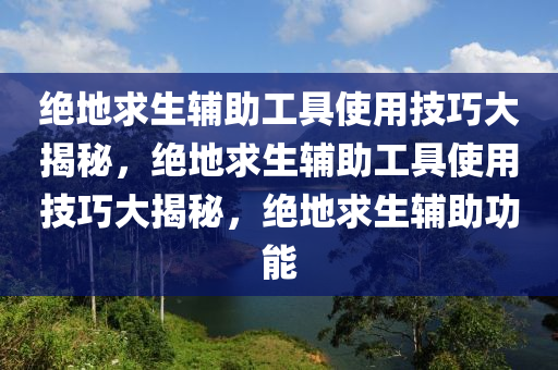 绝地求生辅助工具使用技巧大揭秘，绝地求生辅助工具使用技巧大揭秘，绝地求生辅助功能