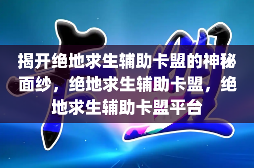 揭开绝地求生辅助卡盟的神秘面纱，绝地求生辅助卡盟，绝地求生辅助卡盟平台