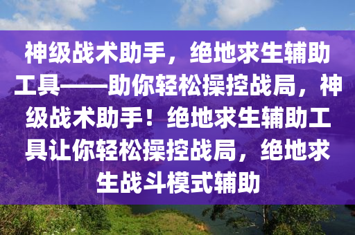 神级战术助手，绝地求生辅助工具——助你轻松操控战局，神级战术助手！绝地求生辅助工具让你轻松操控战局，绝地求生战斗模式辅助