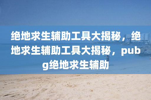绝地求生辅助工具大揭秘，绝地求生辅助工具大揭秘，pubg绝地求生辅助