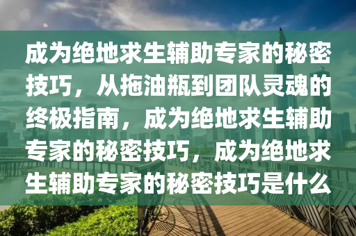 成为绝地求生辅助专家的秘密技巧，从拖油瓶到团队灵魂的终极指南，成为绝地求生辅助专家的秘密技巧，成为绝地求生辅助专家的秘密技巧是什么