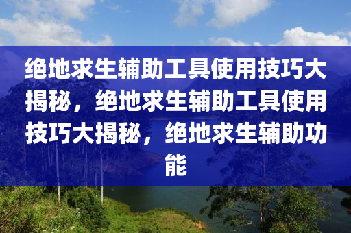 绝地求生辅助工具使用技巧大揭秘，绝地求生辅助工具使用技巧大揭秘，绝地求生辅助功能