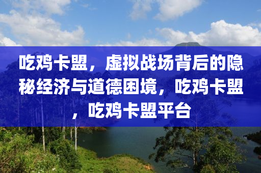 吃鸡卡盟，虚拟战场背后的隐秘经济与道德困境，吃鸡卡盟，吃鸡卡盟平台