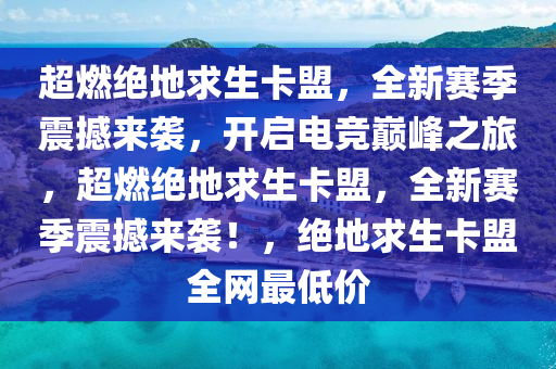 超燃绝地求生卡盟，全新赛季震撼来袭，开启电竞巅峰之旅，超燃绝地求生卡盟，全新赛季震撼来袭！，绝地求生卡盟全网最低价