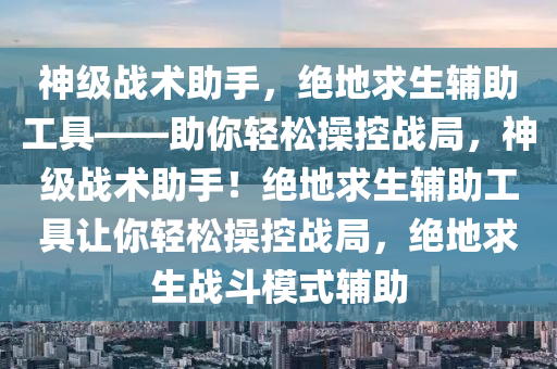 神级战术助手，绝地求生辅助工具——助你轻松操控战局，神级战术助手！绝地求生辅助工具让你轻松操控战局，绝地求生战斗模式辅助