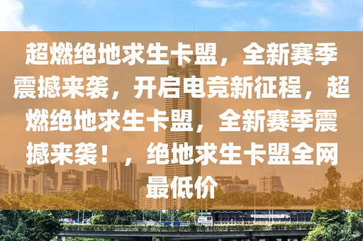 超燃绝地求生卡盟，全新赛季震撼来袭，开启电竞新征程，超燃绝地求生卡盟，全新赛季震撼来袭！，绝地求生卡盟全网最低价