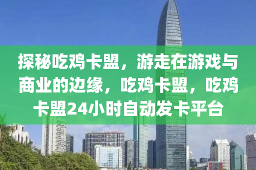 探秘吃鸡卡盟，游走在游戏与商业的边缘，吃鸡卡盟，吃鸡卡盟24小时自动发卡平台
