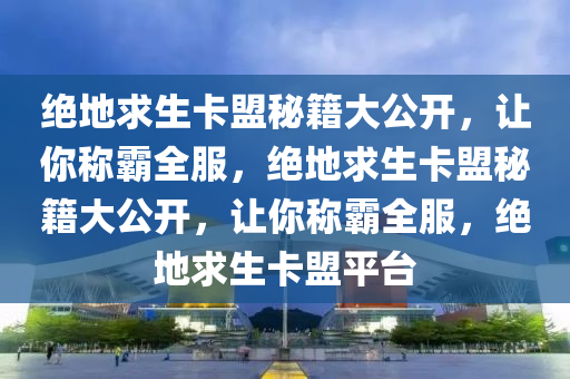 绝地求生卡盟秘籍大公开，让你称霸全服，绝地求生卡盟秘籍大公开，让你称霸全服，绝地求生卡盟平台