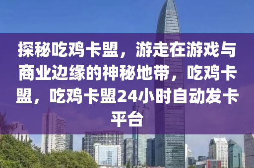 探秘吃鸡卡盟，游走在游戏与商业边缘的神秘地带，吃鸡卡盟，吃鸡卡盟24小时自动发卡平台