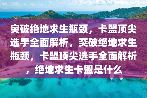 突破绝地求生瓶颈，卡盟顶尖选手全面解析，突破绝地求生瓶颈，卡盟顶尖选手全面解析，绝地求生卡盟是什么
