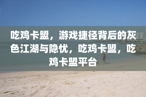 吃鸡卡盟，游戏捷径背后的灰色江湖与隐忧，吃鸡卡盟，吃鸡卡盟平台