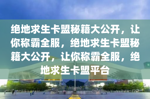 绝地求生卡盟秘籍大公开，让你称霸全服，绝地求生卡盟秘籍大公开，让你称霸全服，绝地求生卡盟平台