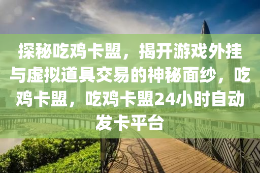 探秘吃鸡卡盟，揭开游戏外挂与虚拟道具交易的神秘面纱，吃鸡卡盟，吃鸡卡盟24小时自动发卡平台