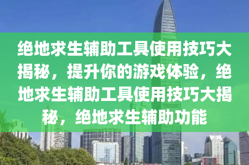 绝地求生辅助工具使用技巧大揭秘，提升你的游戏体验，绝地求生辅助工具使用技巧大揭秘，绝地求生辅助功能