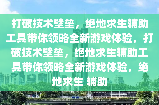 打破技术壁垒，绝地求生辅助工具带你领略全新游戏体验，打破技术壁垒，绝地求生辅助工具带你领略全新游戏体验，绝地求生 辅助