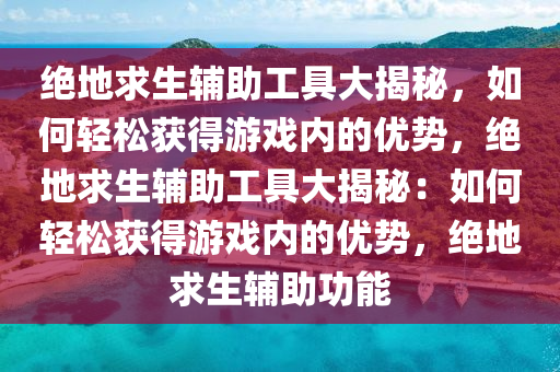 绝地求生辅助工具大揭秘，如何轻松获得游戏内的优势，绝地求生辅助工具大揭秘：如何轻松获得游戏内的优势，绝地求生辅助功能