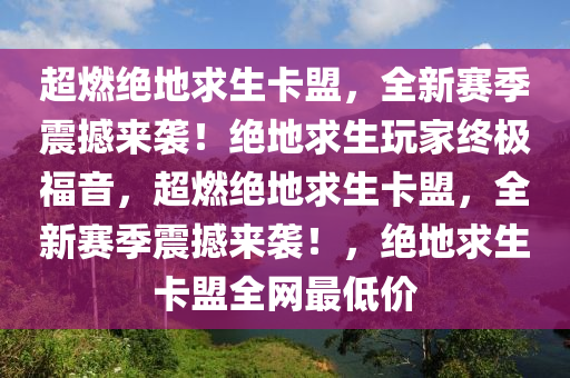 超燃绝地求生卡盟，全新赛季震撼来袭！绝地求生玩家终极福音，超燃绝地求生卡盟，全新赛季震撼来袭！，绝地求生卡盟全网最低价