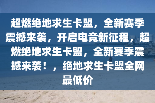 超燃绝地求生卡盟，全新赛季震撼来袭，开启电竞新征程，超燃绝地求生卡盟，全新赛季震撼来袭！，绝地求生卡盟全网最低价