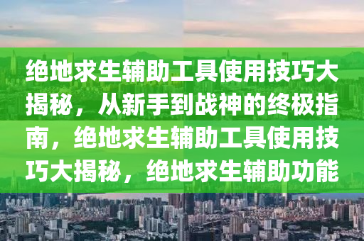 绝地求生辅助工具使用技巧大揭秘，从新手到战神的终极指南，绝地求生辅助工具使用技巧大揭秘，绝地求生辅助功能
