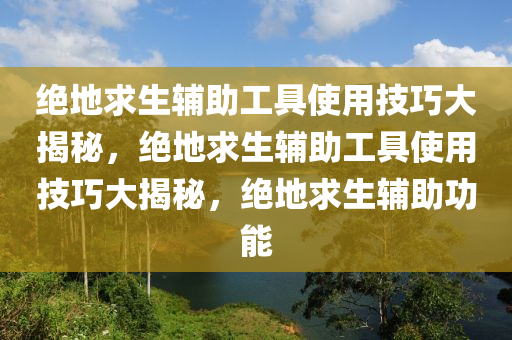 绝地求生辅助工具使用技巧大揭秘，绝地求生辅助工具使用技巧大揭秘，绝地求生辅助功能