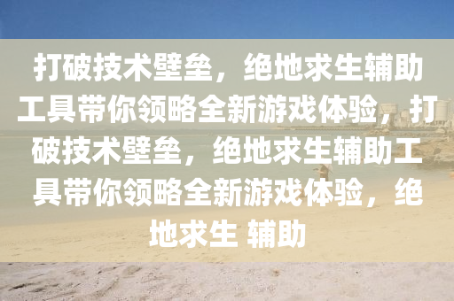 打破技术壁垒，绝地求生辅助工具带你领略全新游戏体验，打破技术壁垒，绝地求生辅助工具带你领略全新游戏体验，绝地求生 辅助