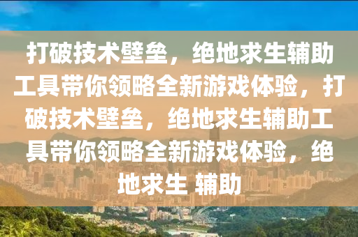 打破技术壁垒，绝地求生辅助工具带你领略全新游戏体验，打破技术壁垒，绝地求生辅助工具带你领略全新游戏体验，绝地求生 辅助