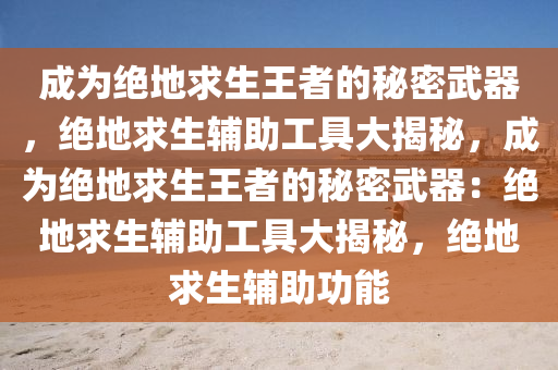 成为绝地求生王者的秘密武器，绝地求生辅助工具大揭秘，成为绝地求生王者的秘密武器：绝地求生辅助工具大揭秘，绝地求生辅助功能