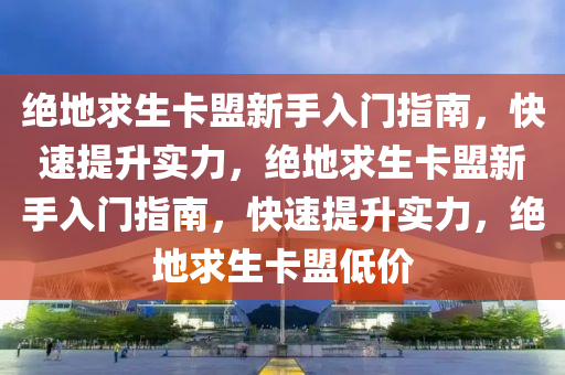 绝地求生卡盟新手入门指南，快速提升实力，绝地求生卡盟新手入门指南，快速提升实力，绝地求生卡盟低价