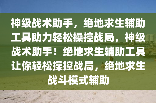 神级战术助手，绝地求生辅助工具助力轻松操控战局，神级战术助手！绝地求生辅助工具让你轻松操控战局，绝地求生战斗模式辅助