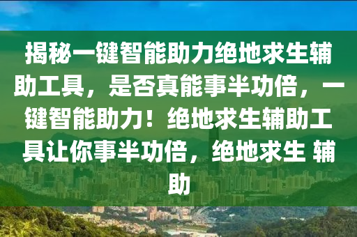 揭秘一键智能助力绝地求生辅助工具，是否真能事半功倍，一键智能助力！绝地求生辅助工具让你事半功倍，绝地求生 辅助