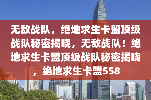无敌战队，绝地求生卡盟顶级战队秘密揭晓，无敌战队！绝地求生卡盟顶级战队秘密揭晓，绝地求生卡盟558