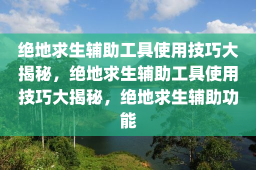 绝地求生辅助工具使用技巧大揭秘，绝地求生辅助工具使用技巧大揭秘，绝地求生辅助功能