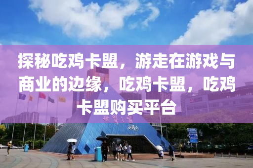 探秘吃鸡卡盟，游走在游戏与商业的边缘，吃鸡卡盟，吃鸡卡盟购买平台
