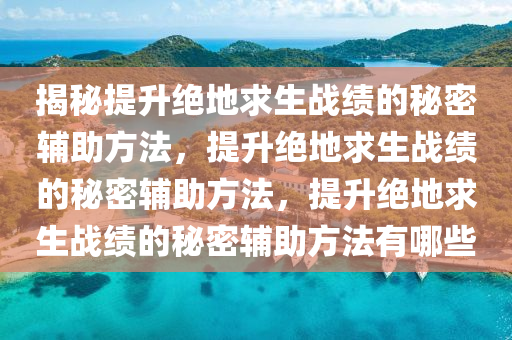 揭秘提升绝地求生战绩的秘密辅助方法，提升绝地求生战绩的秘密辅助方法，提升绝地求生战绩的秘密辅助方法有哪些