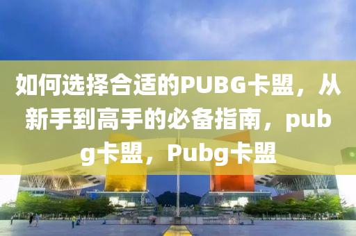 如何选择合适的PUBG卡盟，从新手到高手的必备指南，pubg卡盟，Pubg卡盟