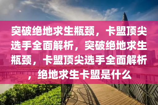 突破绝地求生瓶颈，卡盟顶尖选手全面解析，突破绝地求生瓶颈，卡盟顶尖选手全面解析，绝地求生卡盟是什么